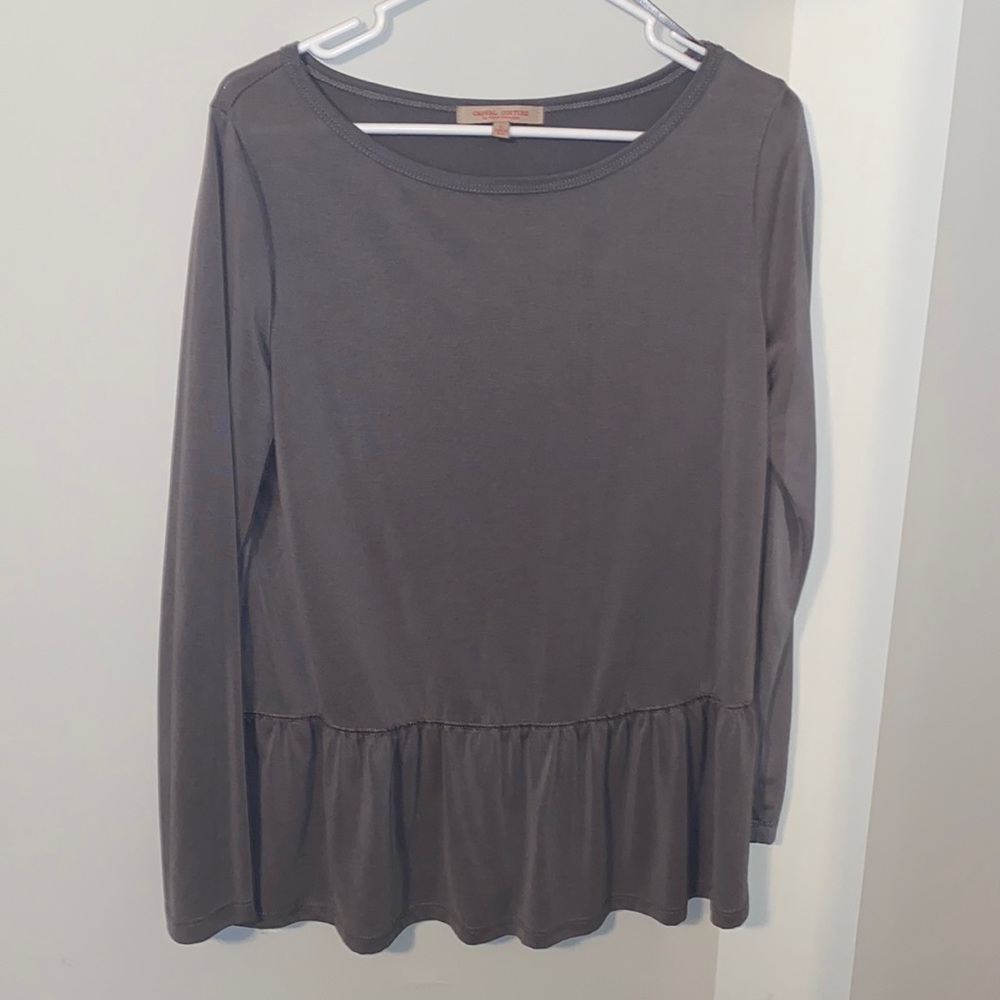 Grey peplum top